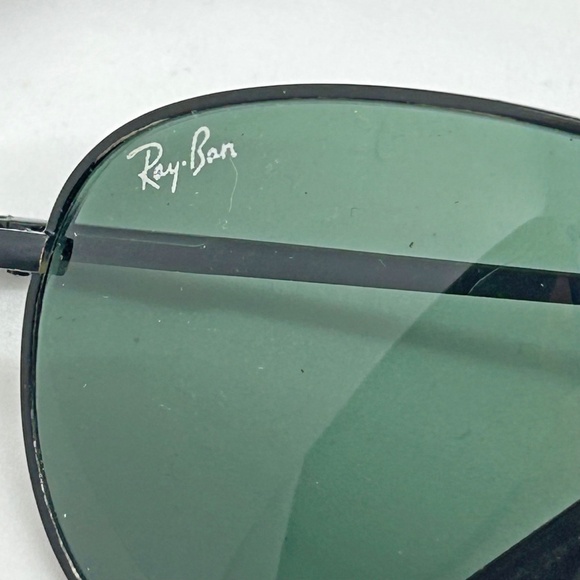 Vintage 1970's RARE Ray-Ban Green Lens Aviator Sunglasses - Picture 3 of 11